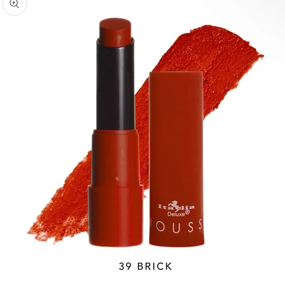 Italia Deluxe Mousse Matte Lipstick 39 Brick Long Lasting Red Lip Color